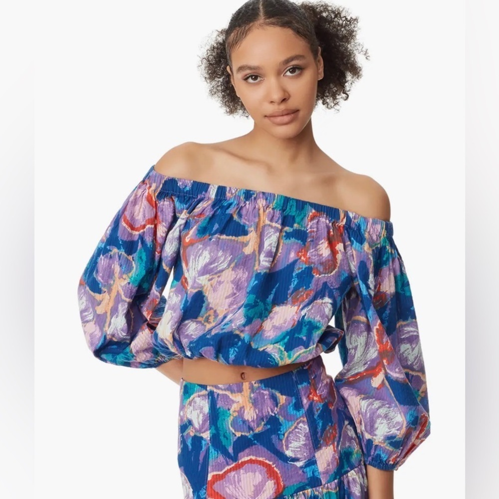 NEW SAM EDELMAN- Caelap Print Off the Shoulder Crop Top
CIRCUS NY